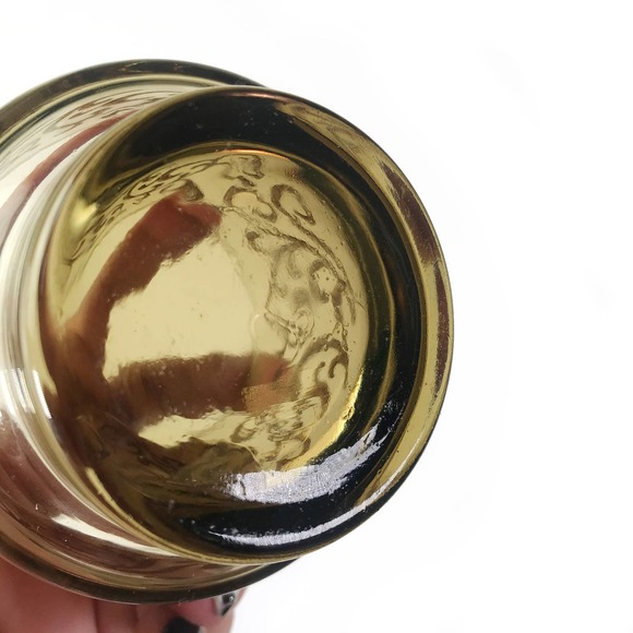 Libbey PRADO Old Fashioned Glass Tawny Brown Raised Swirl Rocks Low Ball 8-oz - Picture 7 of 10